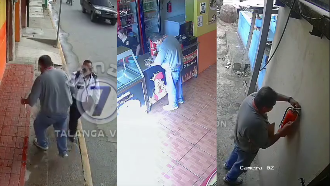 VIDEO | Alerta Ciudadana en Talanga: Hombre se Hace Pasar por Técnico de Extintores y Sustrae Equipos