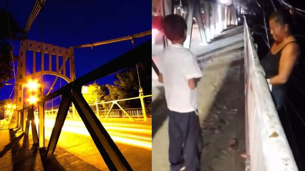 Mujer intenta lanzarse de puente en Choluteca frente a su hijo.