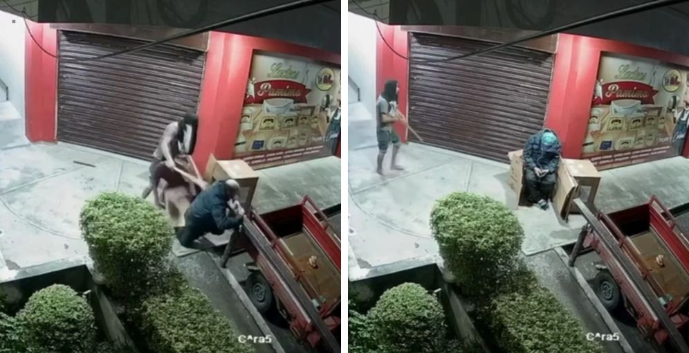 Cámaras registran violenta agresión contra guardia de seguridad en La Ceiba.