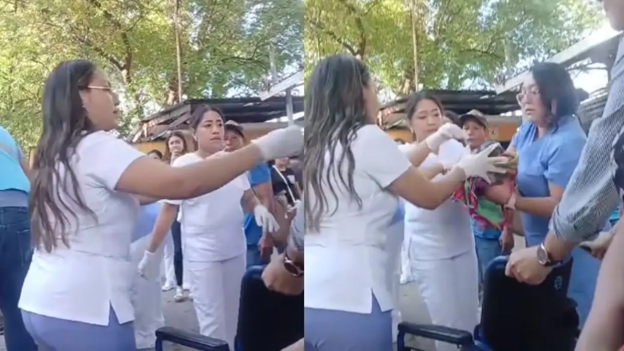 Madre da a luz frente al Hospital del Sur.